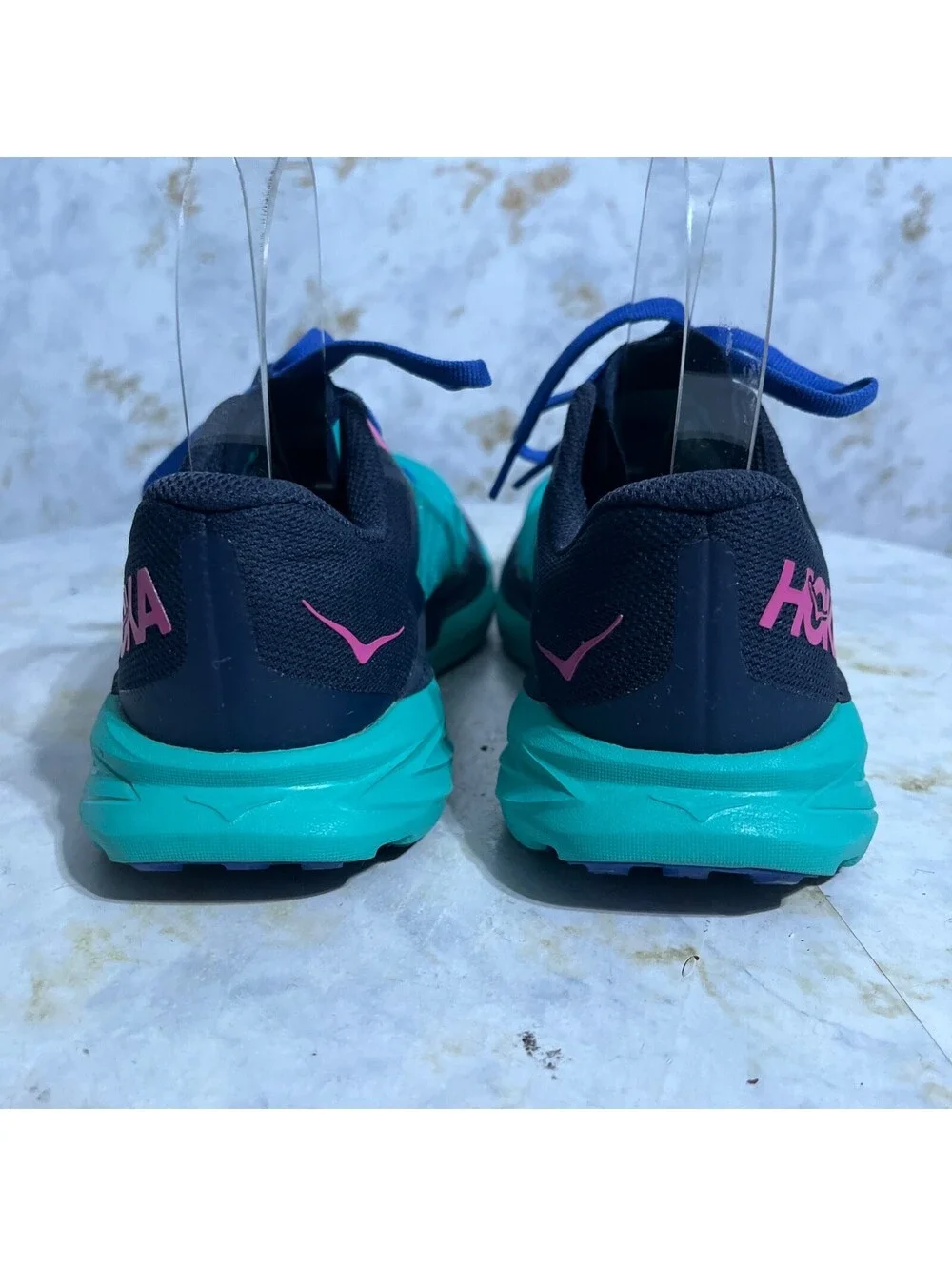 Hoka One One Zinal Women's Size 5.5 Running Shoes Blue Outdoor Vibram Sneakers
